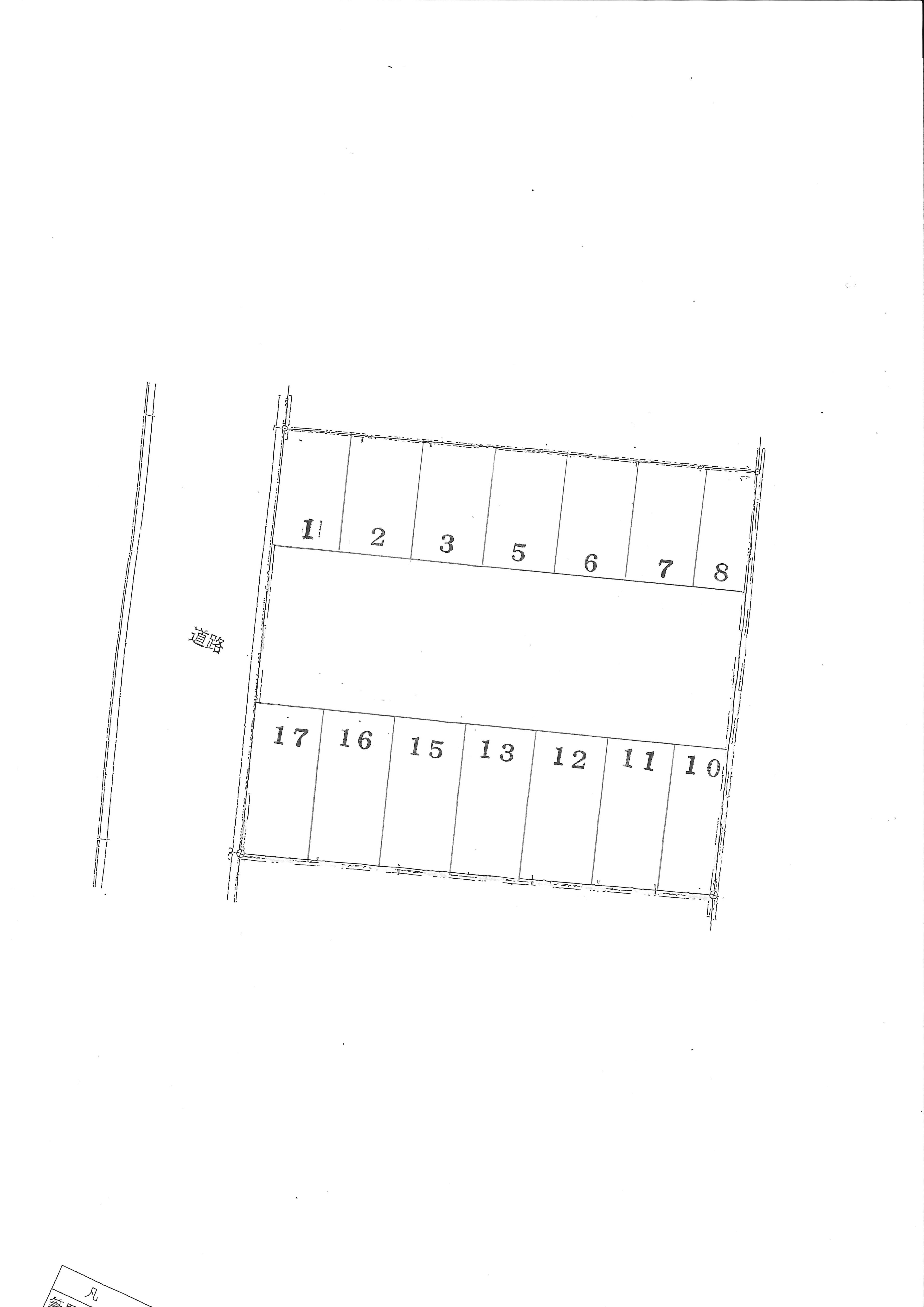 元塩町パーキングの駐車配置図