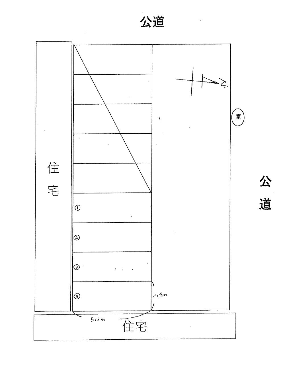 第5鈴木政夫駐車場の駐車配置図