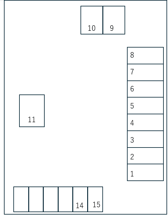 椿駐車場(241-1)の駐車配置図
