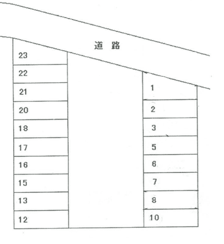 サン二の宮 Ｉ パーキングの駐車配置図