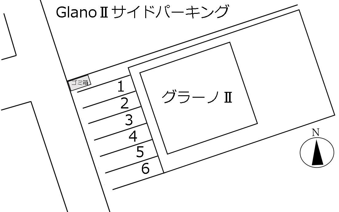 GlanoⅡサイドパーキングの駐車配置図