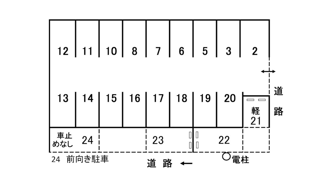 箕浦パーキング２の駐車配置図