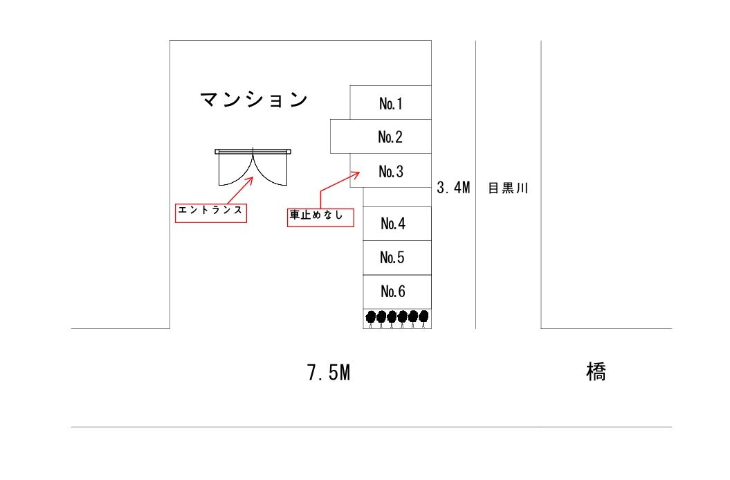 目黒2丁目駐車場の駐車配置図
