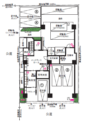 LC新栄の駐車配置図