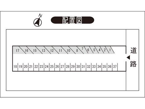 IFA美川駐車場の駐車配置図