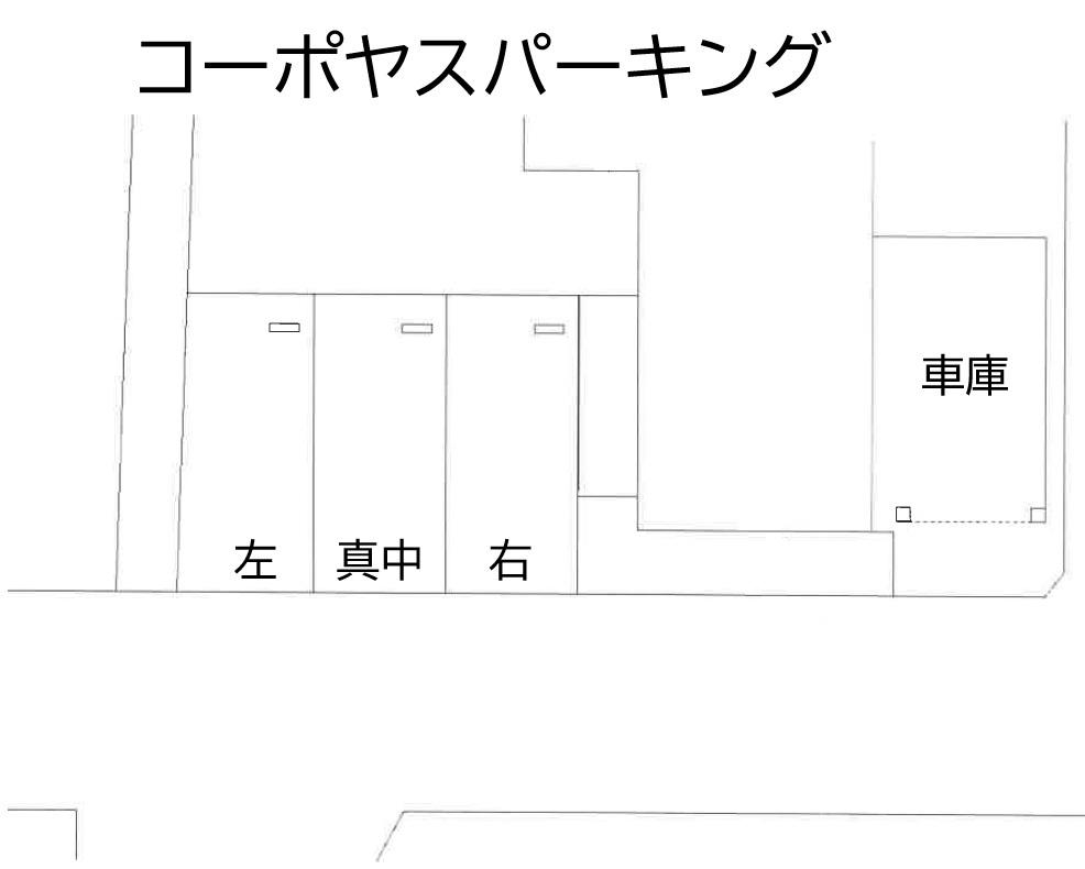 コーポヤスパーキングの駐車配置図