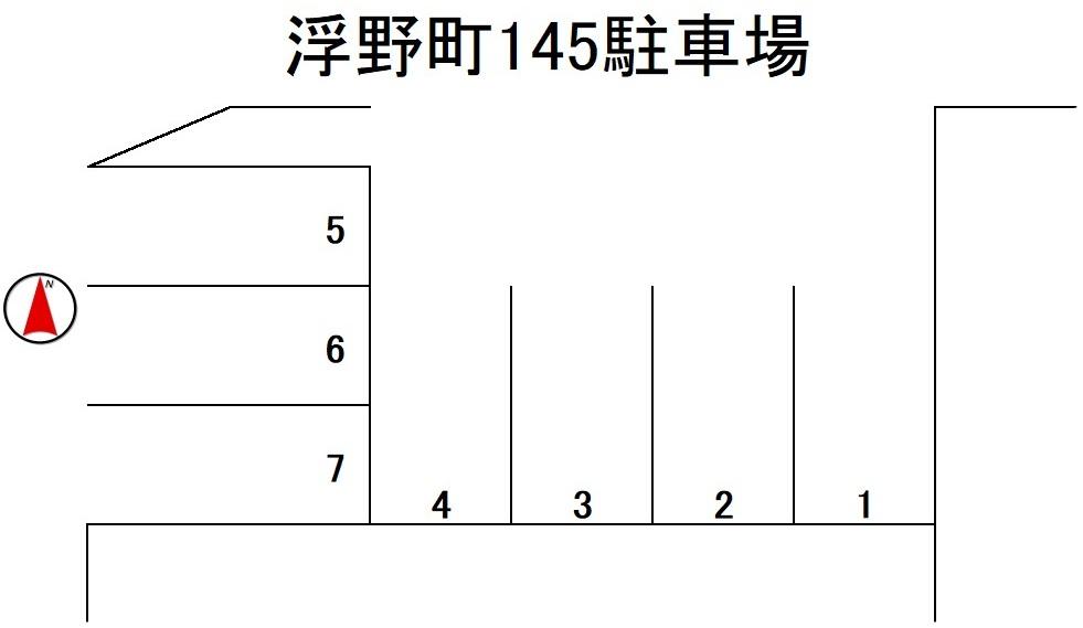 浮野町145駐車場の駐車配置図