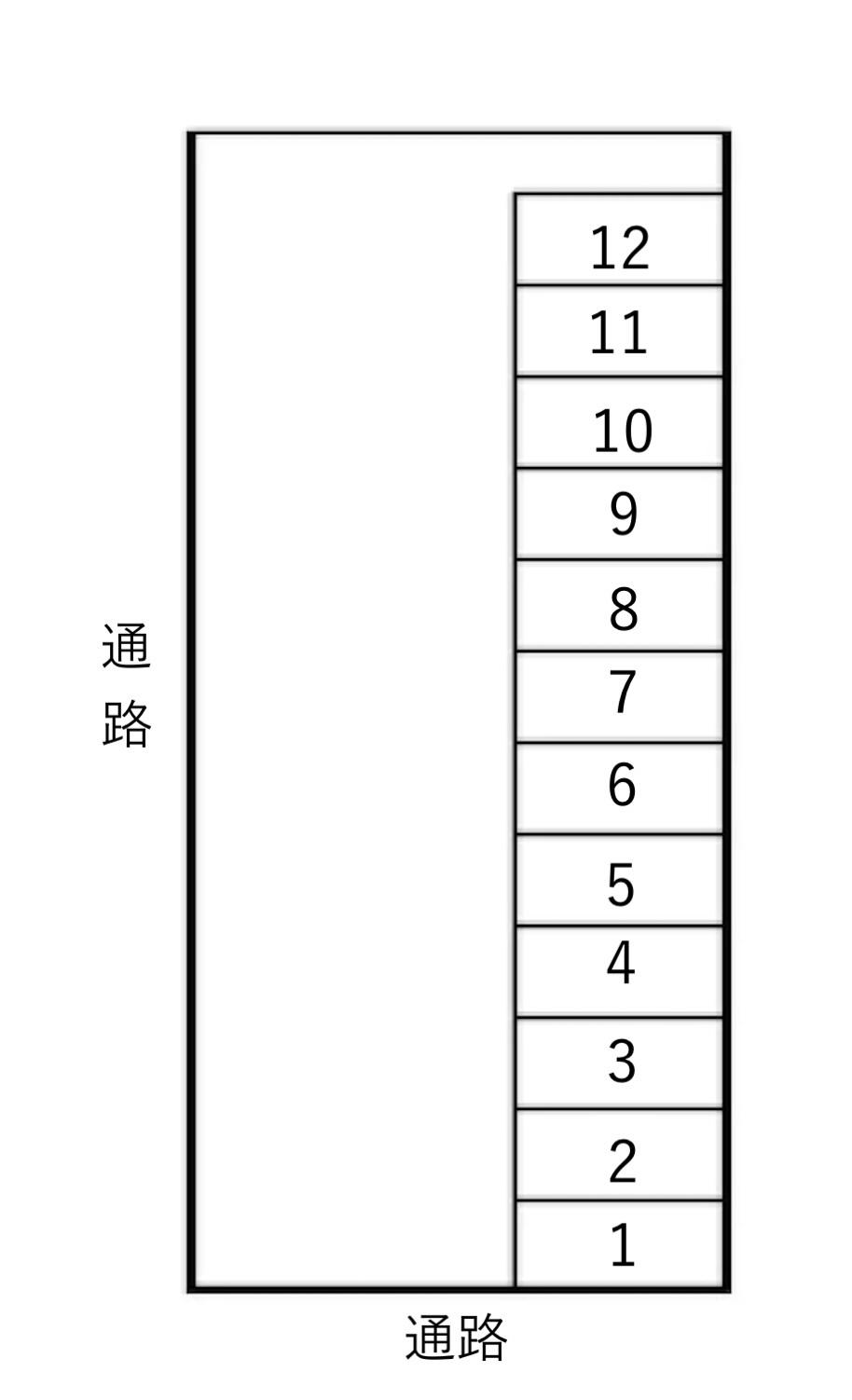 五日市５丁目ガレージの駐車配置図