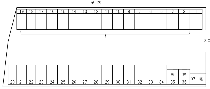 第16豊和パーキングの駐車配置図