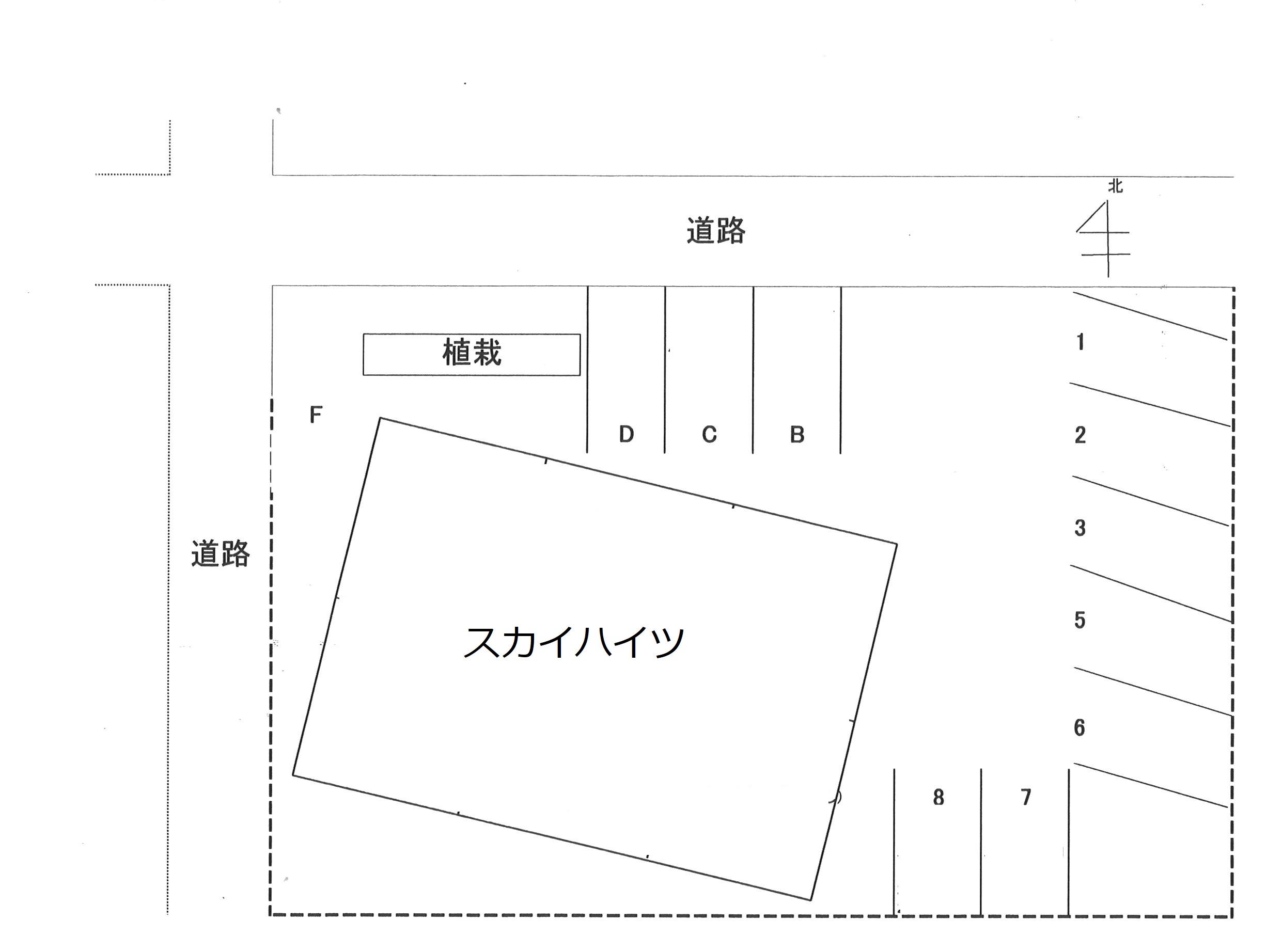 佐鳴台3丁目148-18駐車場の駐車配置図