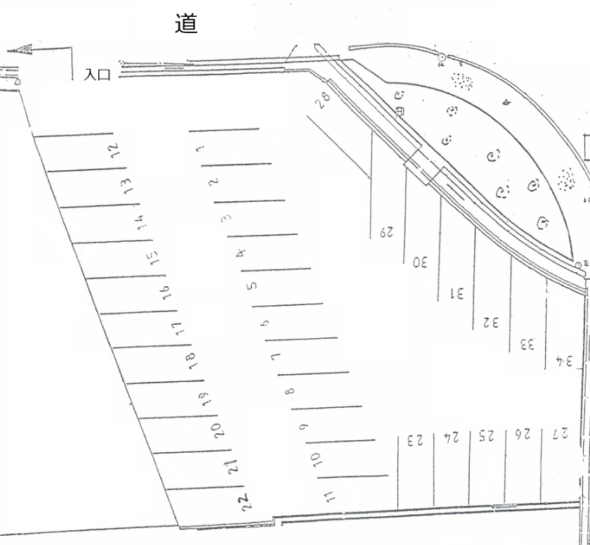 上田ガレージⅡの駐車配置図