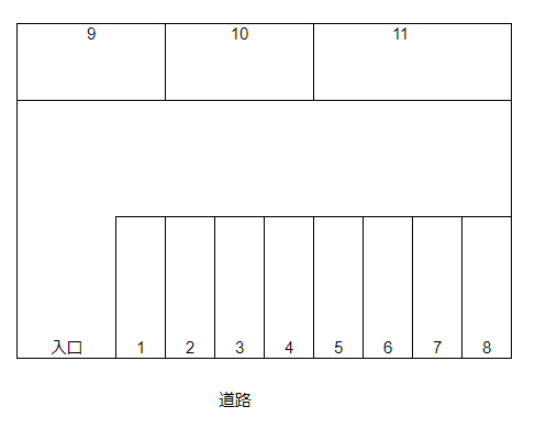 山崎駐車場Ｂの駐車配置図