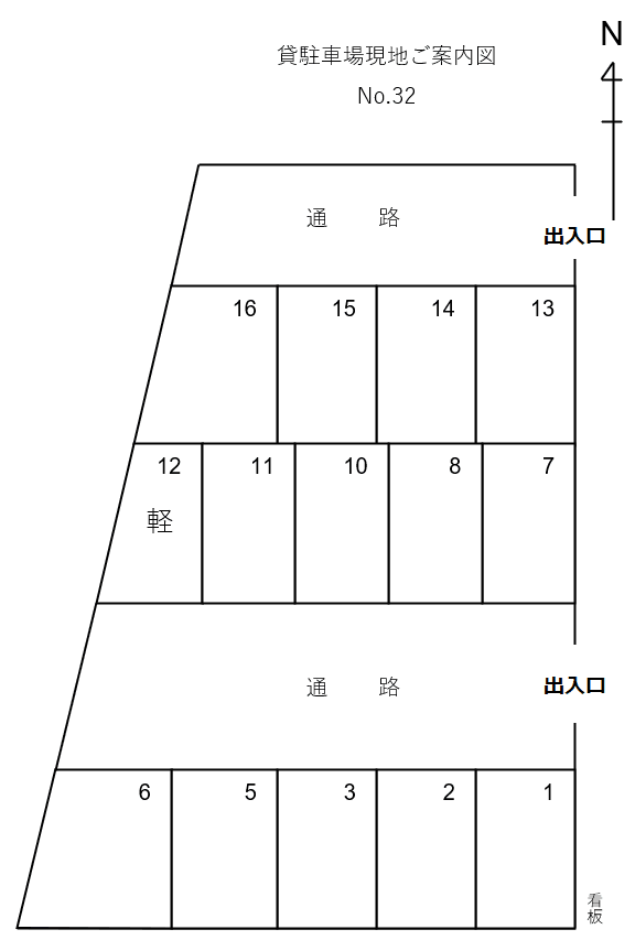 犬山-32の駐車配置図