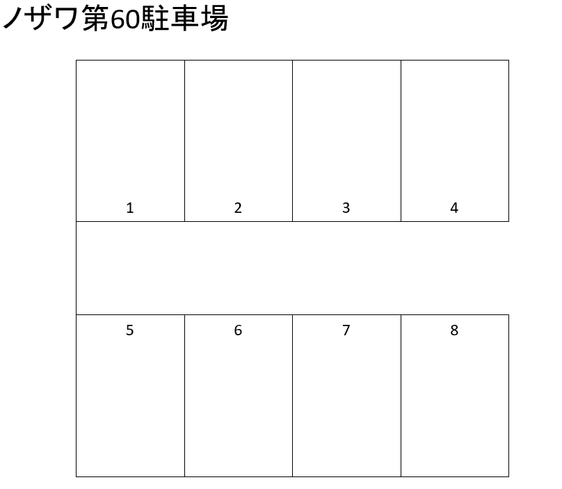 ノザワ第６０駐車場の駐車配置図