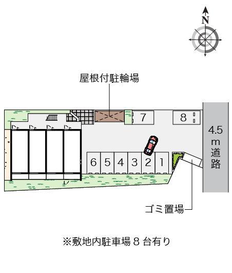 クレイノＺＵＫＡ(57565)の駐車配置図