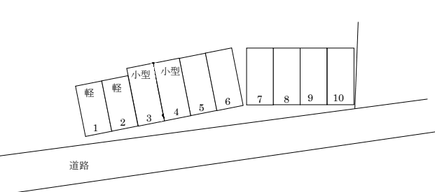 あさひ駐車場の駐車配置図