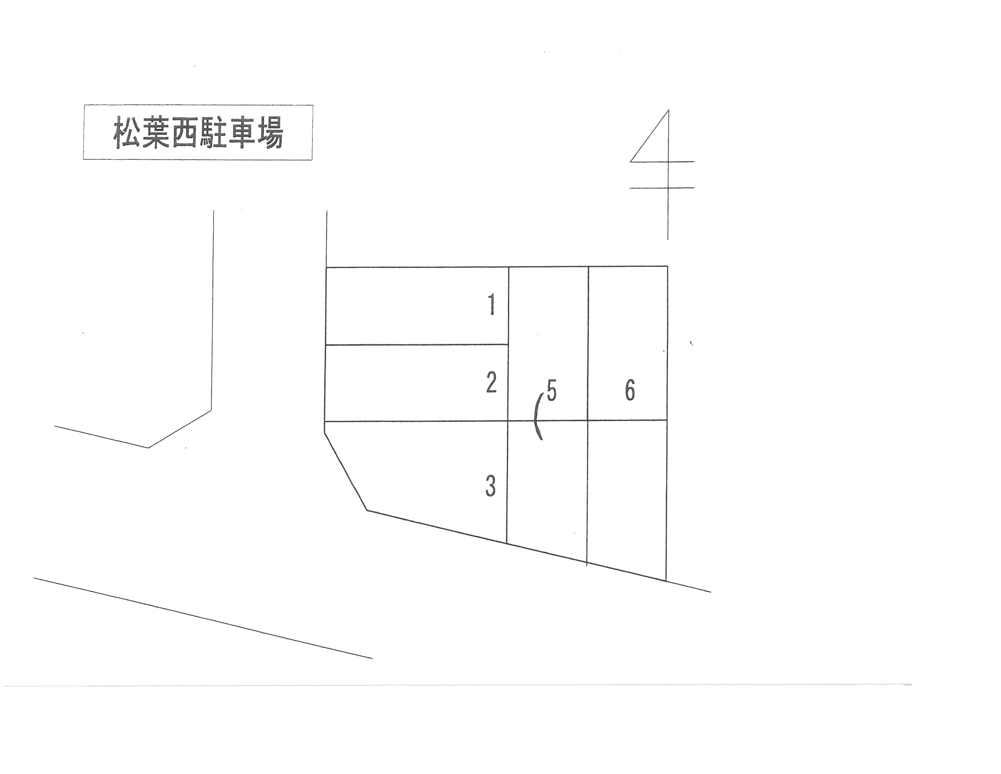 松葉西駐車場の駐車配置図