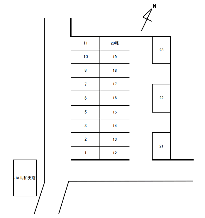 ＮＯ．１３の駐車配置図