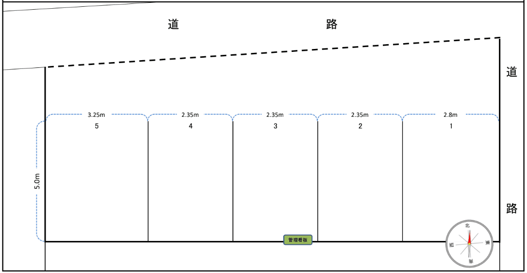 石森６駐車場の駐車配置図
