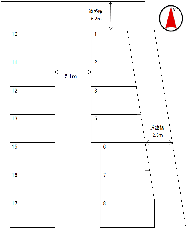 クリスタルパークモータープールの駐車配置図