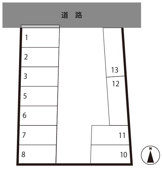 よしだ駐車場の駐車配置図