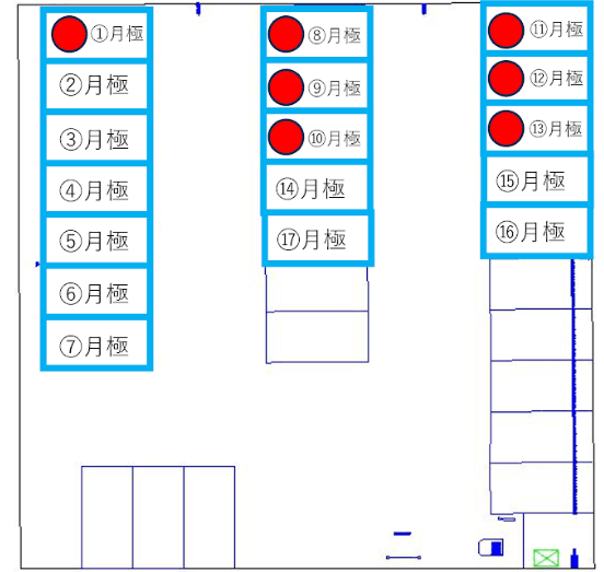 西尾駅前第２の駐車配置図