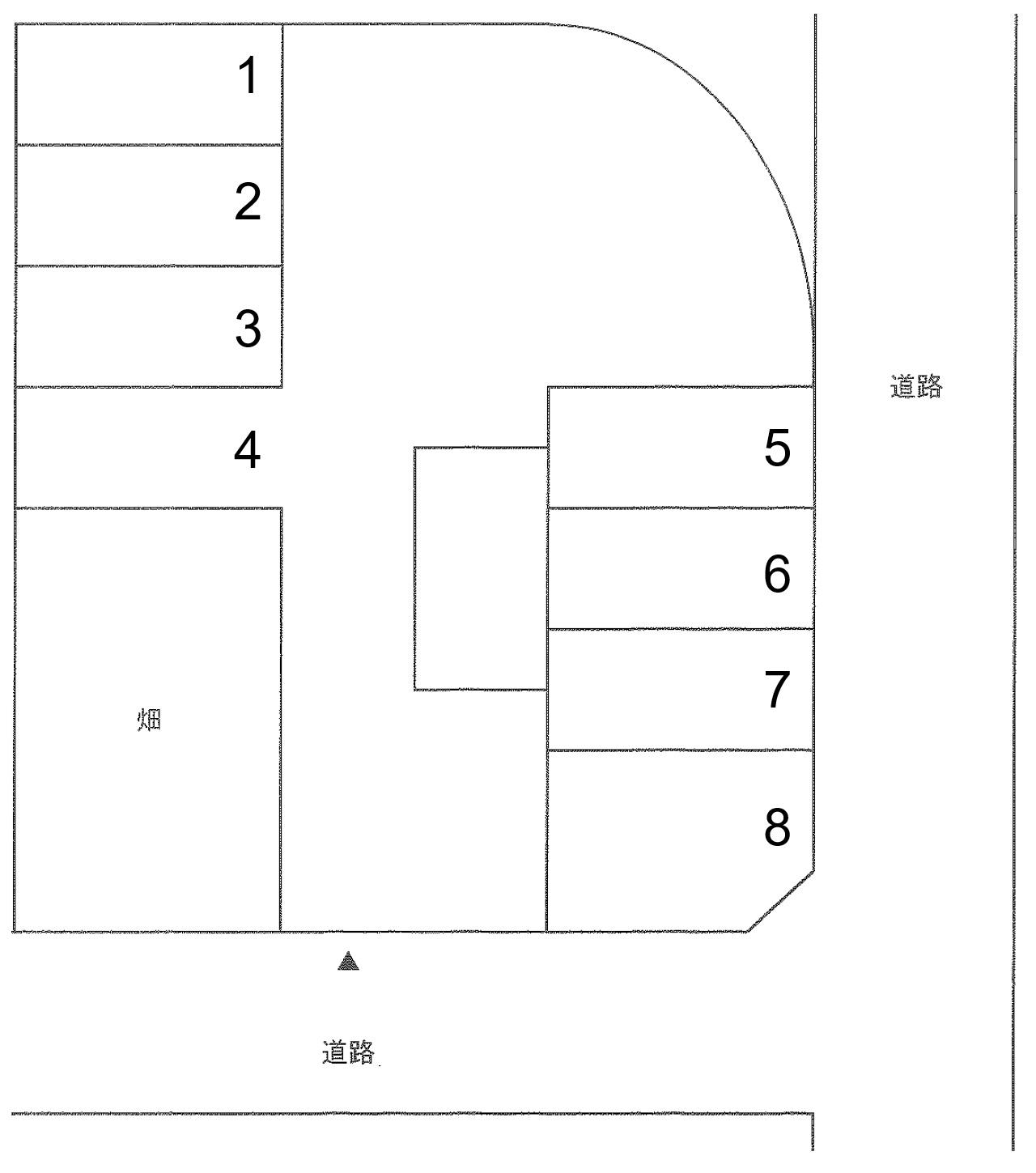 高田君江駐車場の駐車配置図