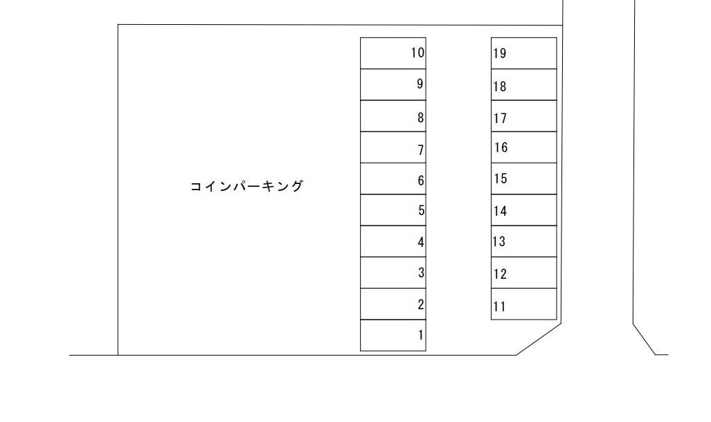 八王子市北野町 第1駐車場の駐車配置図