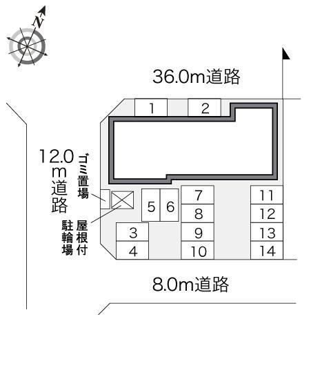 ヴィラ(23361)の駐車配置図