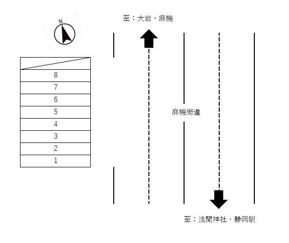 丸山町駐車場の駐車配置図