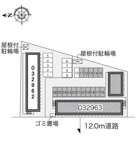 シオン　Ｂ(32963)の駐車配置図