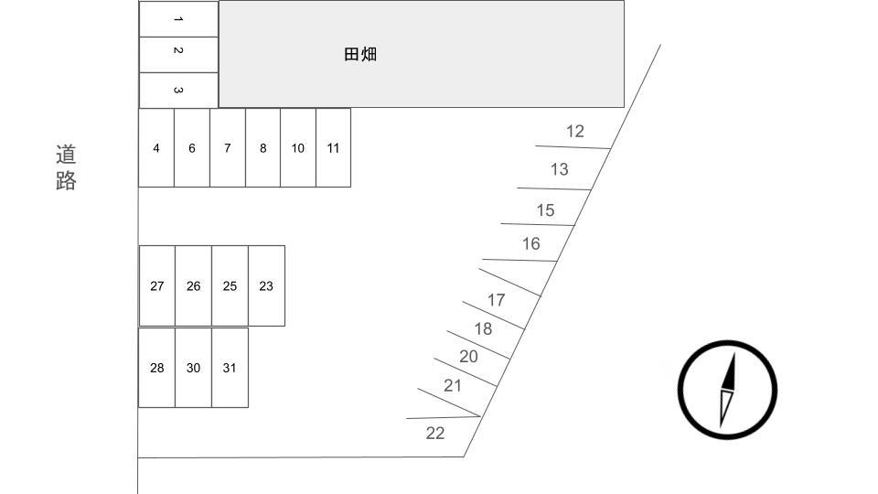 長浜市東三ツ矢駐車場１の駐車配置図