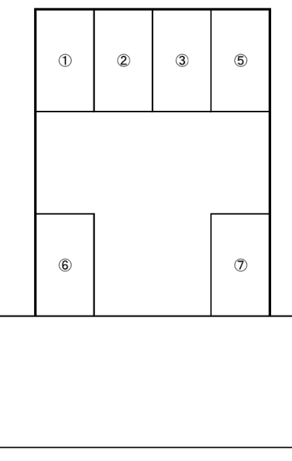 さくらモータープールの駐車配置図