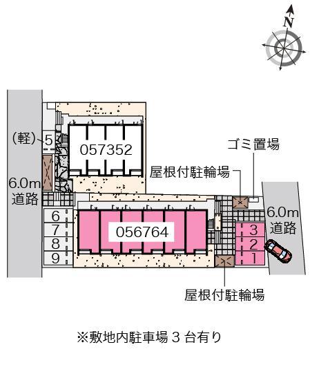 クレイノＳＵＮ　ＦＯＲＥＳＴ(56764)の駐車配置図