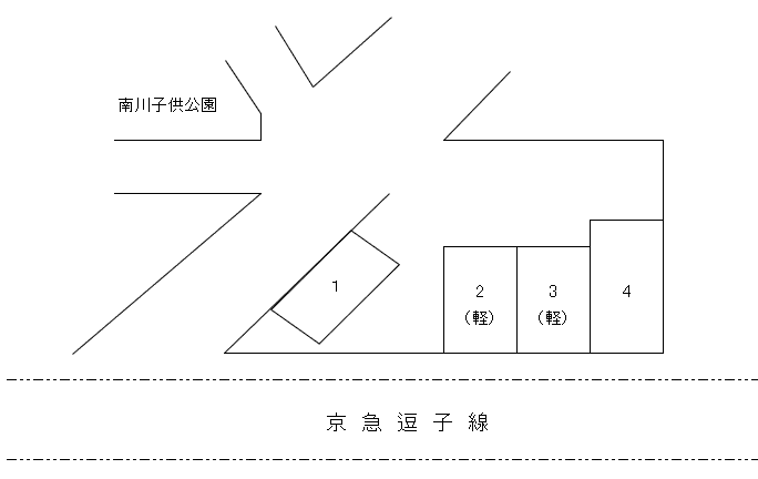 京急六浦の駐車配置図