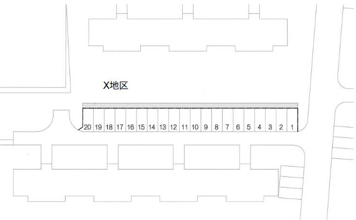 幸町_Ｘ地区の駐車配置図