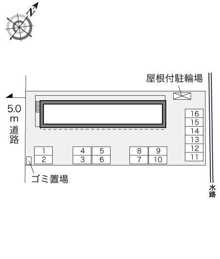 渡Ⅰ(29599)の駐車配置図