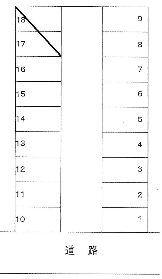 堀尾駐車場の駐車配置図