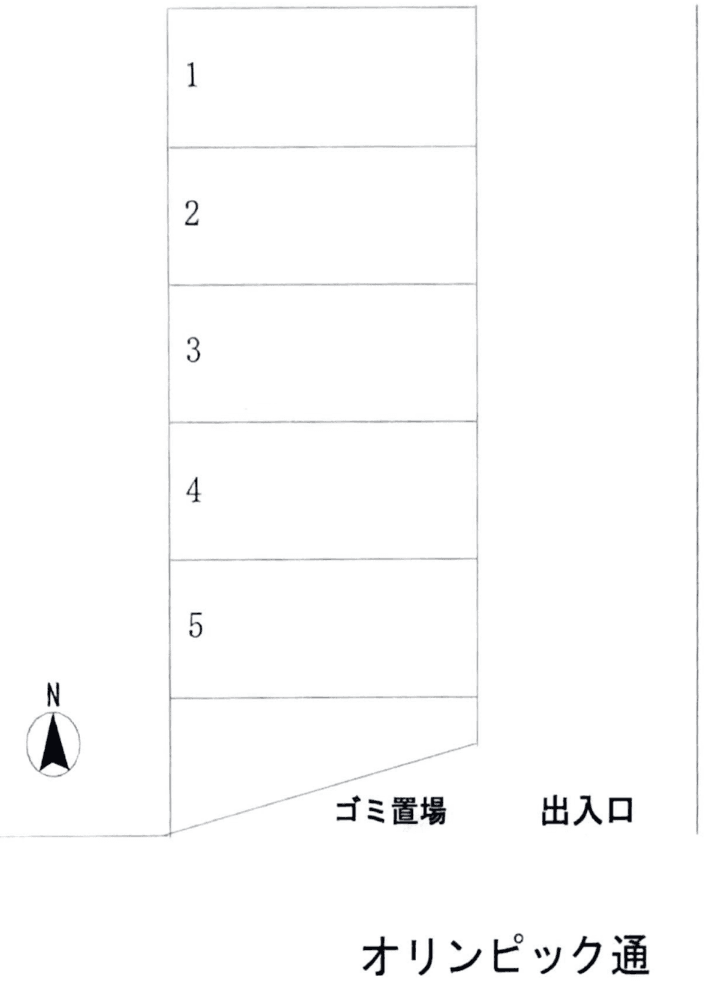 熊木駐車場の駐車配置図