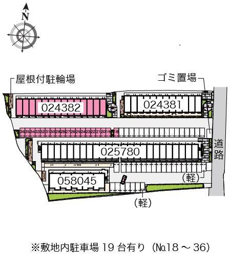 美リーフ　Ⅱ(24382)の駐車配置図