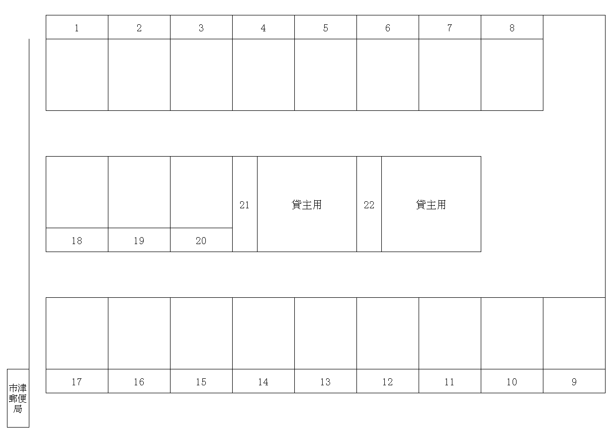潤井戸駐車場の駐車配置図