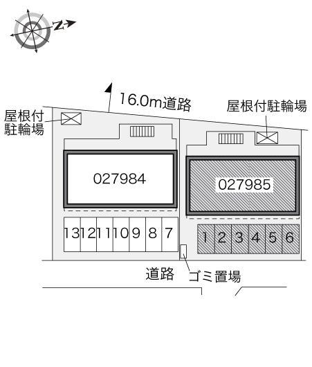 ミラドール十塚Ｂ(27985)の駐車配置図