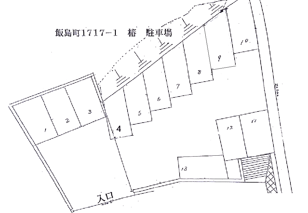 椿駐車場(1717-1)の駐車配置図