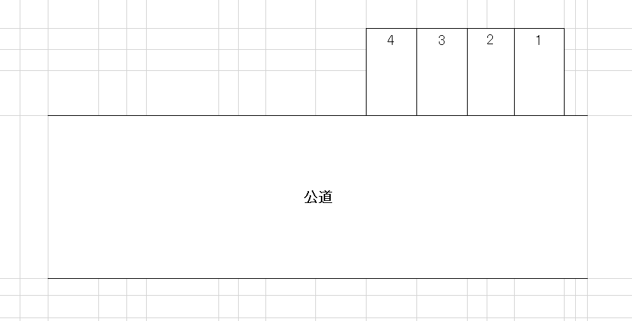 高柳池田様駐車場の駐車配置図