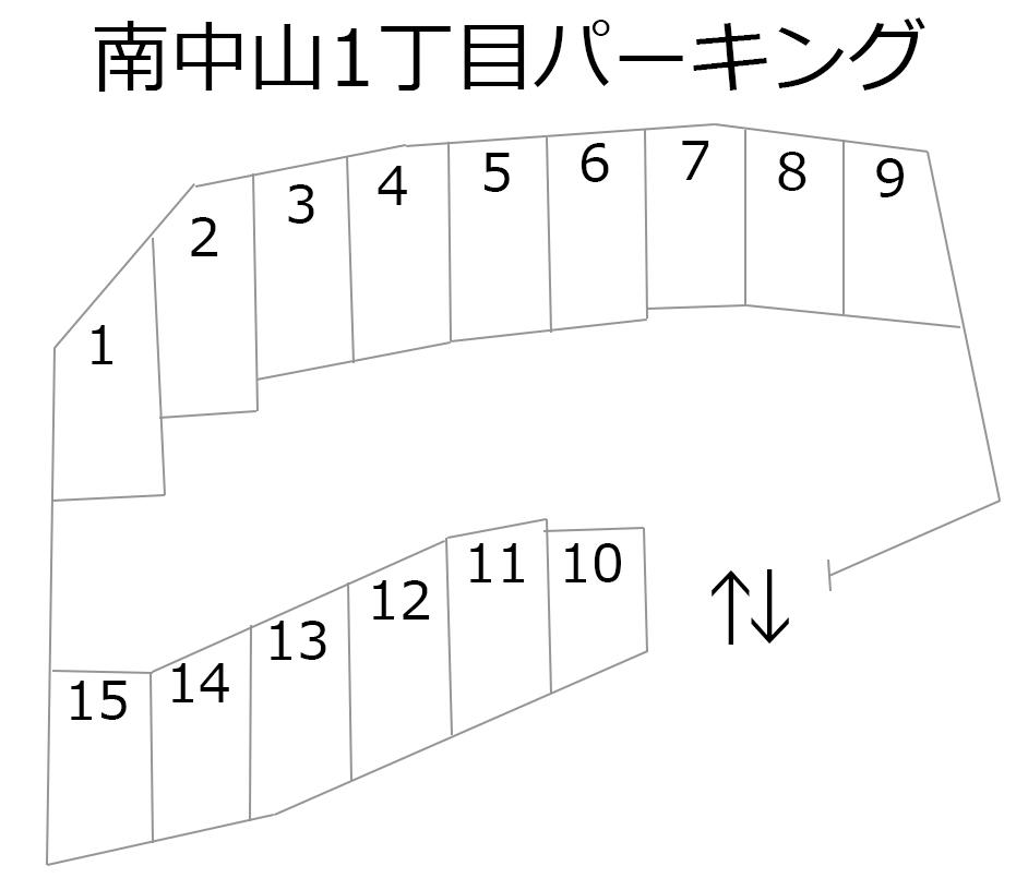 南中山1丁目パーキングの駐車配置図