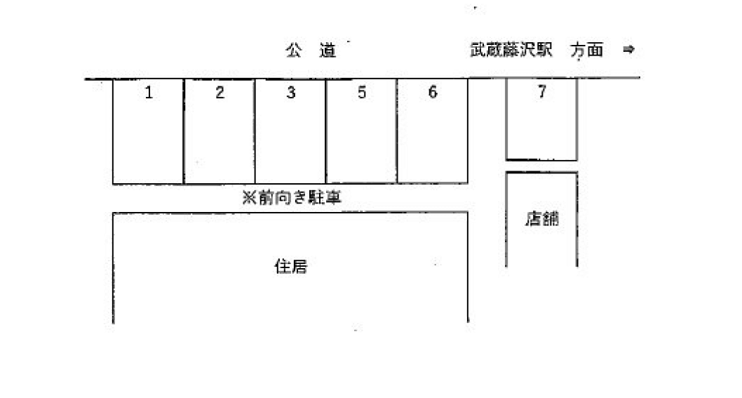 ロッキー駐車場の駐車配置図