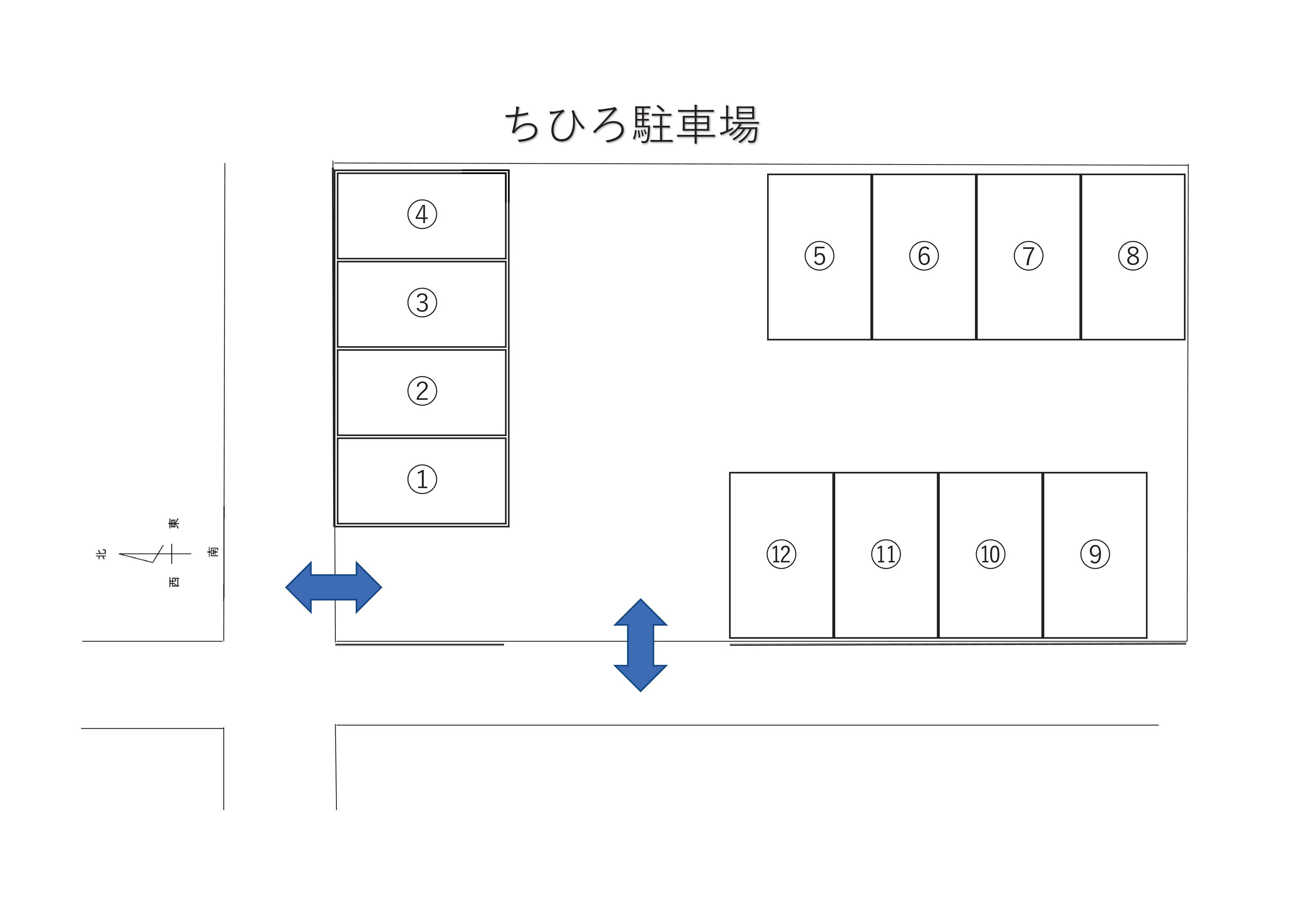 ちひろ駐車場の駐車配置図