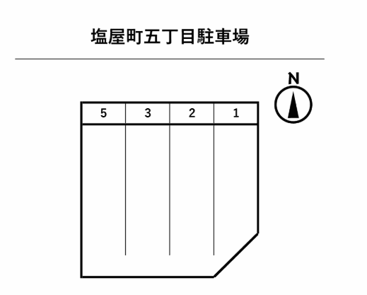 塩屋町五丁目駐車場の駐車配置図
