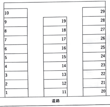 16710駐車場の駐車配置図