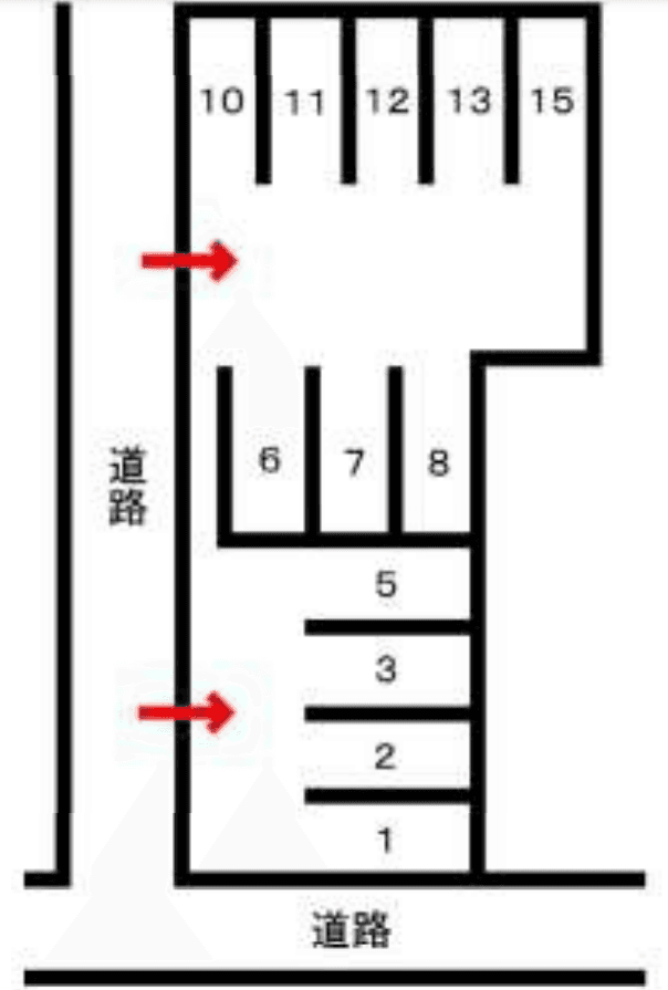 本町梅村パーキングの駐車配置図